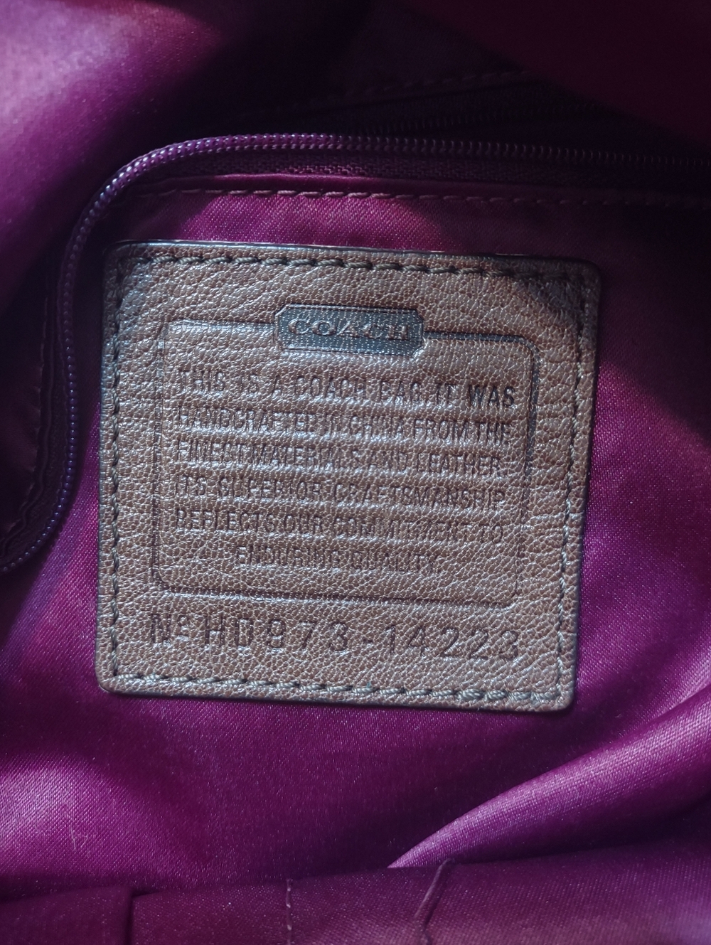 Coach Vintage Brown Leather Shoulder Bag with Chain Strap - Picture 9 of 16